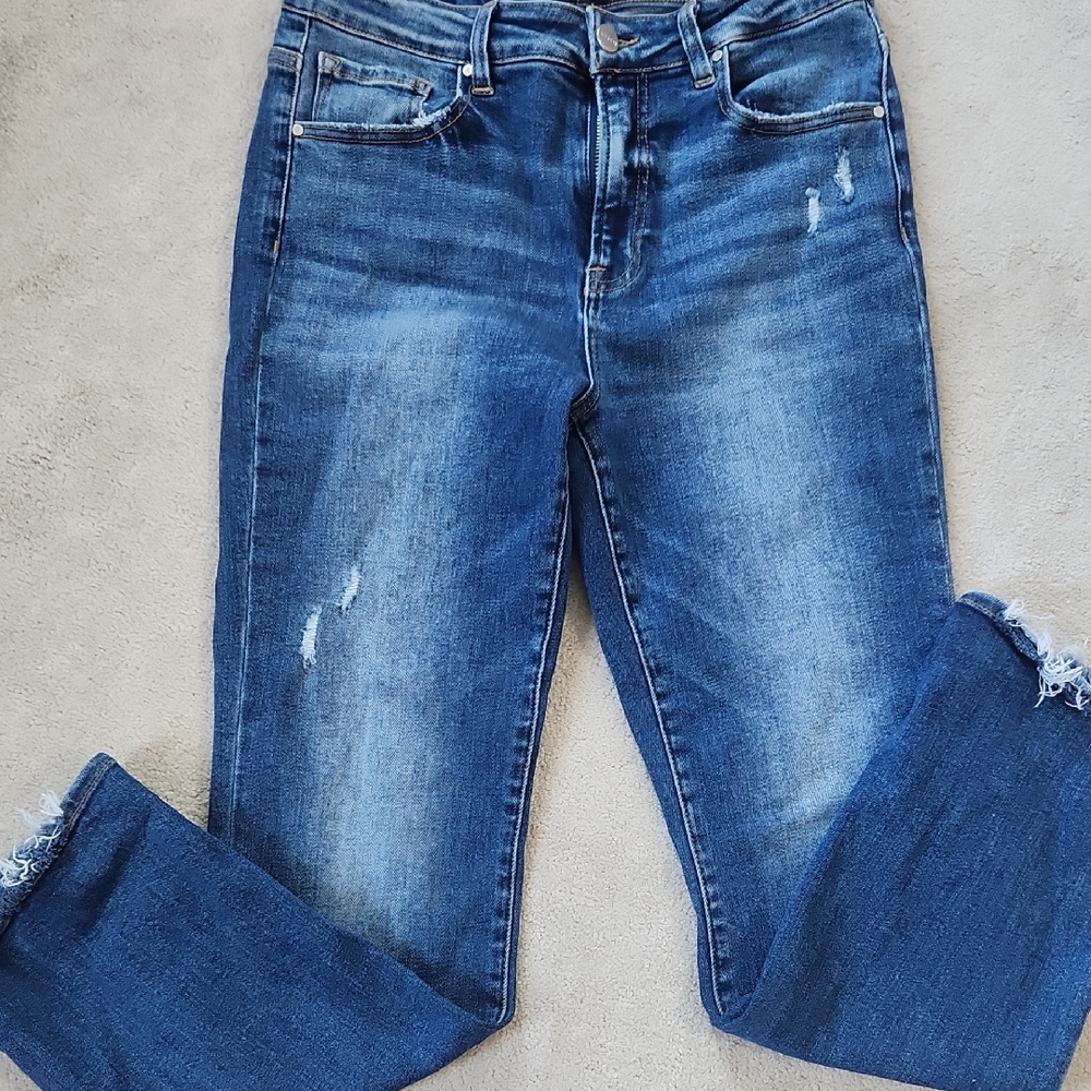 RISEN Straight Rough Cuff  Dark Wash - 9/29